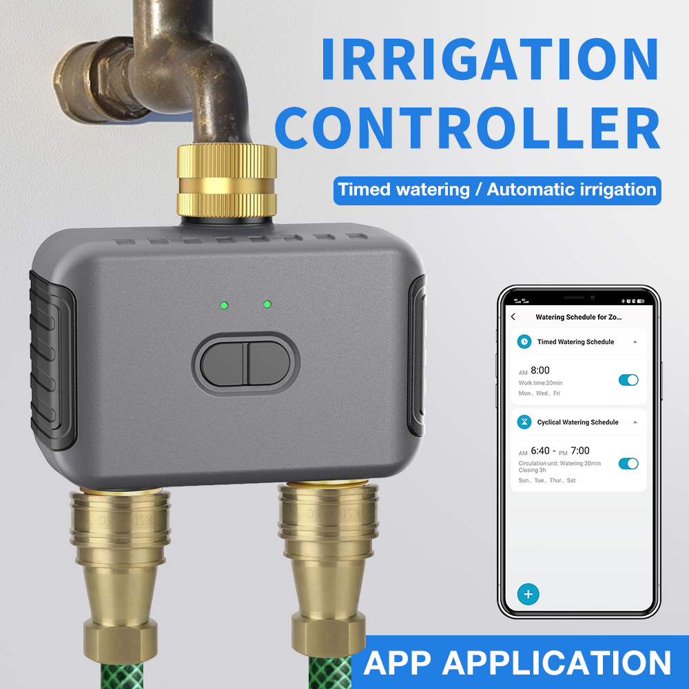 Smart Home Automation System - Tuya 2 Zone Watering Timer Garden