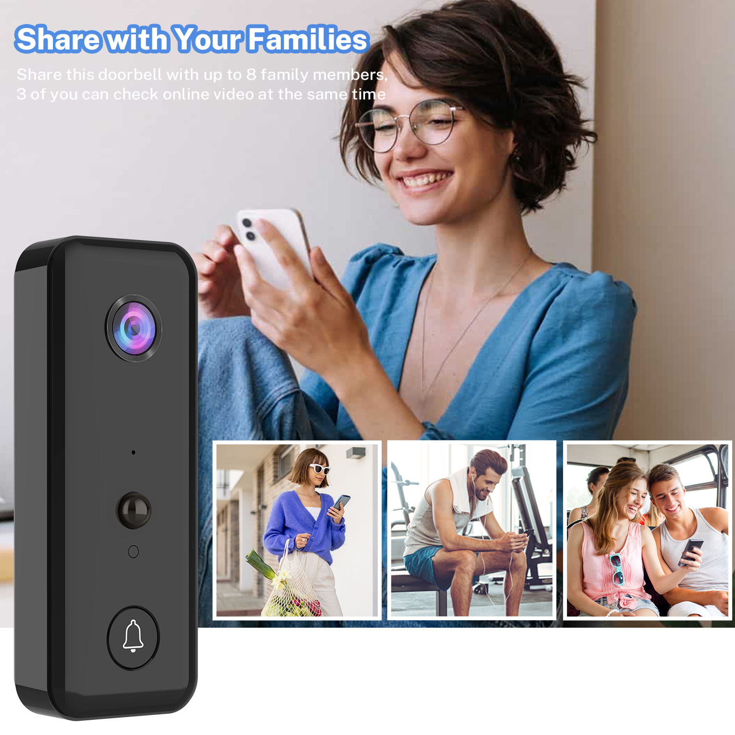 720P Aiwit APP Cloud Storage W - Wifi Doorbell Camera recension och pris
