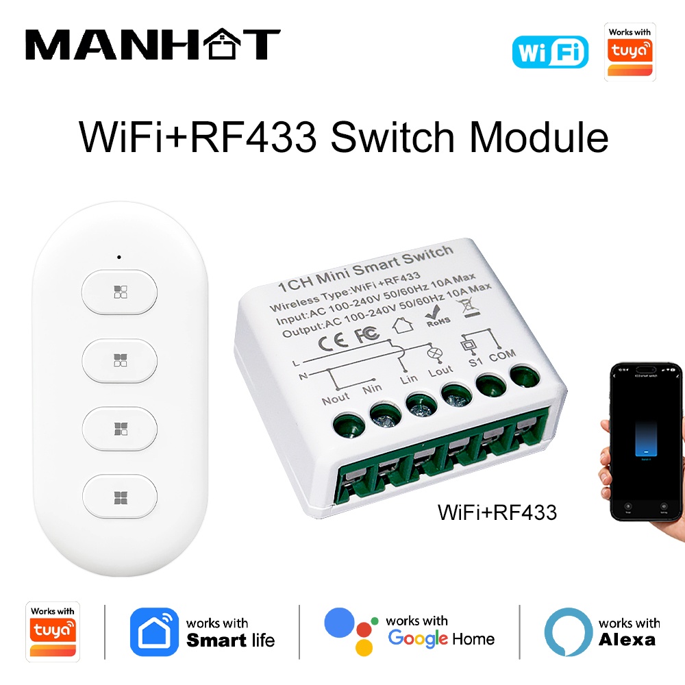For Tuya WIFI 10A Smart Light  - Smart Home Lighting Control recension och pris