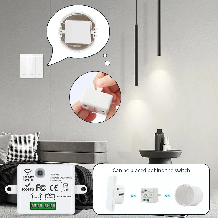 RF 433MHz Wireless Remote Cont - Smart Home Lighting Control recension och pris