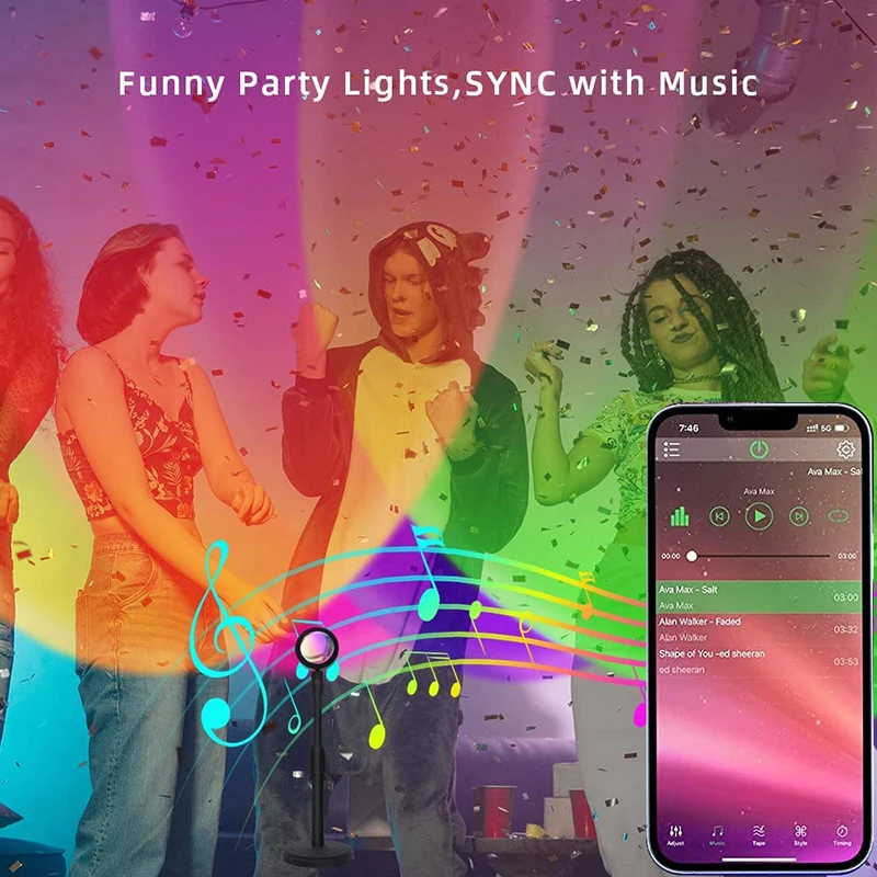 Smart LED Sunset Lamp Colorful - Smart Home Solution recension och pris