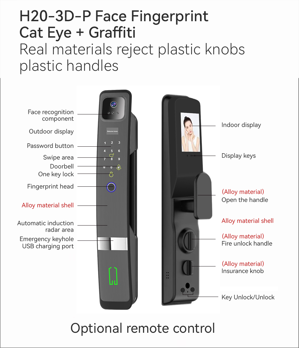 Tuya Wifi Fingerprint 3D Face  - Wifi Doorbell Camera recension och pris