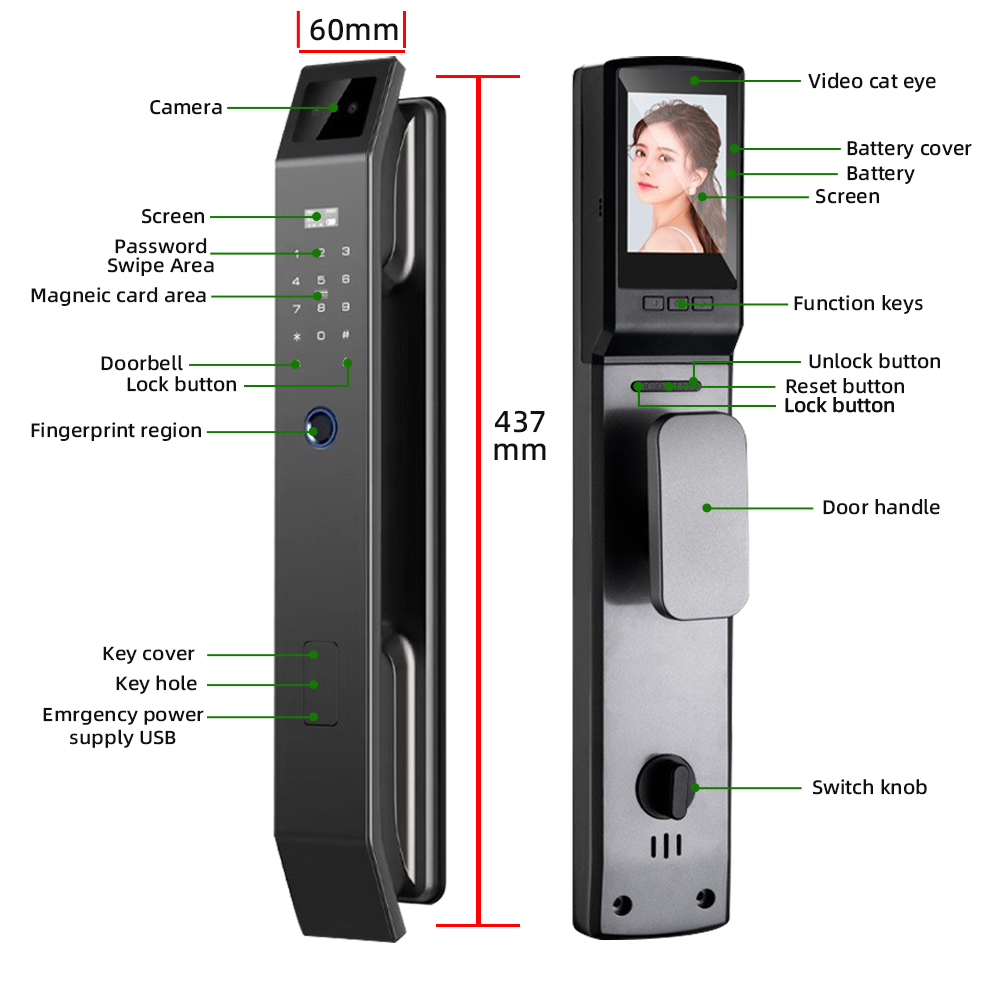 RAYKUBE DF14 Tuya WiFi 3D Face - Wifi Doorbell Camera recension och pris