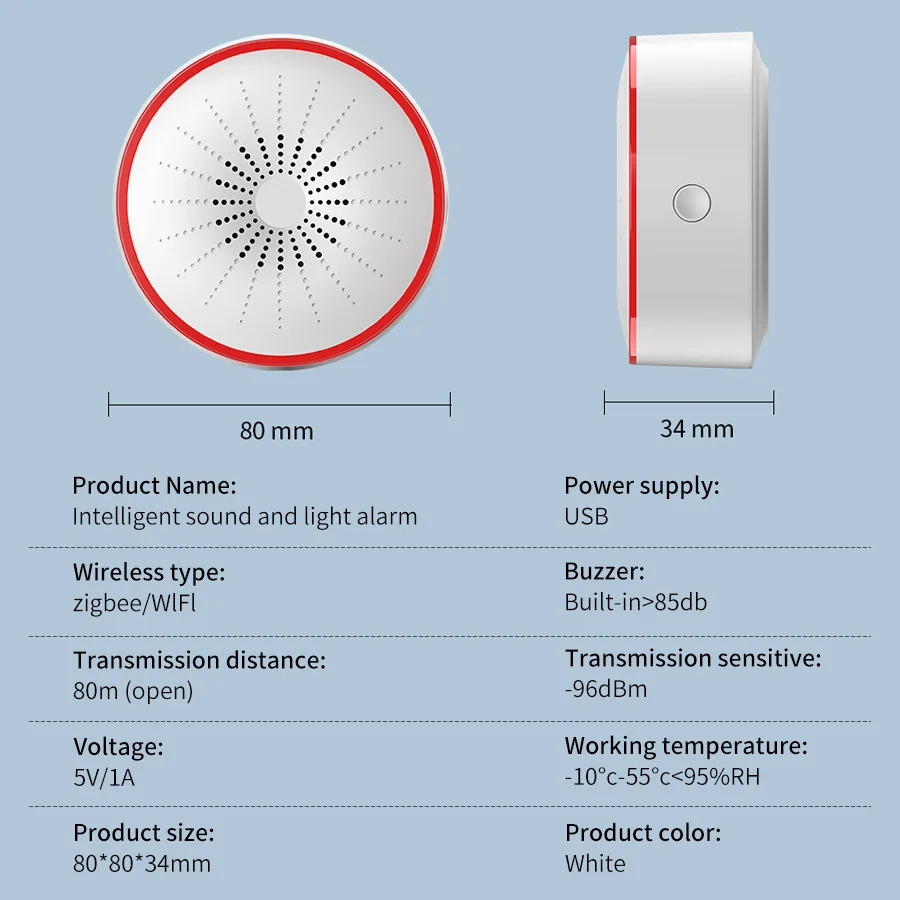 Tuya WiFi ZigBee Smart Alarm S - Smart Home Automation System recension och pris