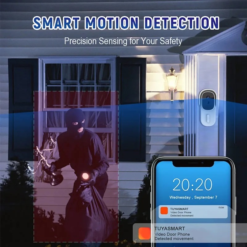 Wide View Tuya Smart Life APP  - Wifi Doorbell Camera recension och pris