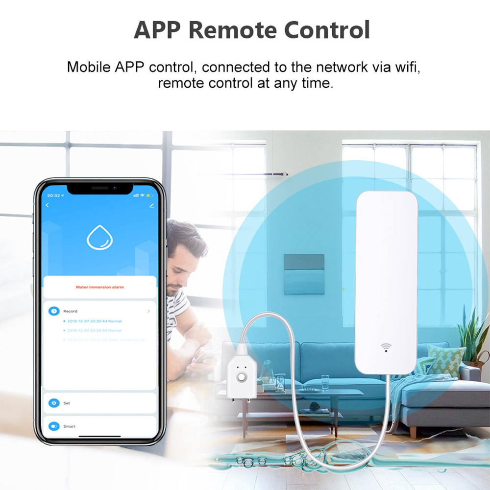 Tuya WiFi Water Leak Sensor, W - Smart Home Network recension och pris