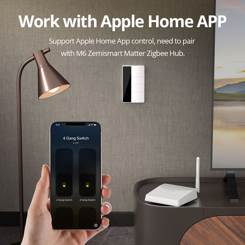 1234 Gang US Type Zigbee Push  - Zigbee Gateway recension och pris