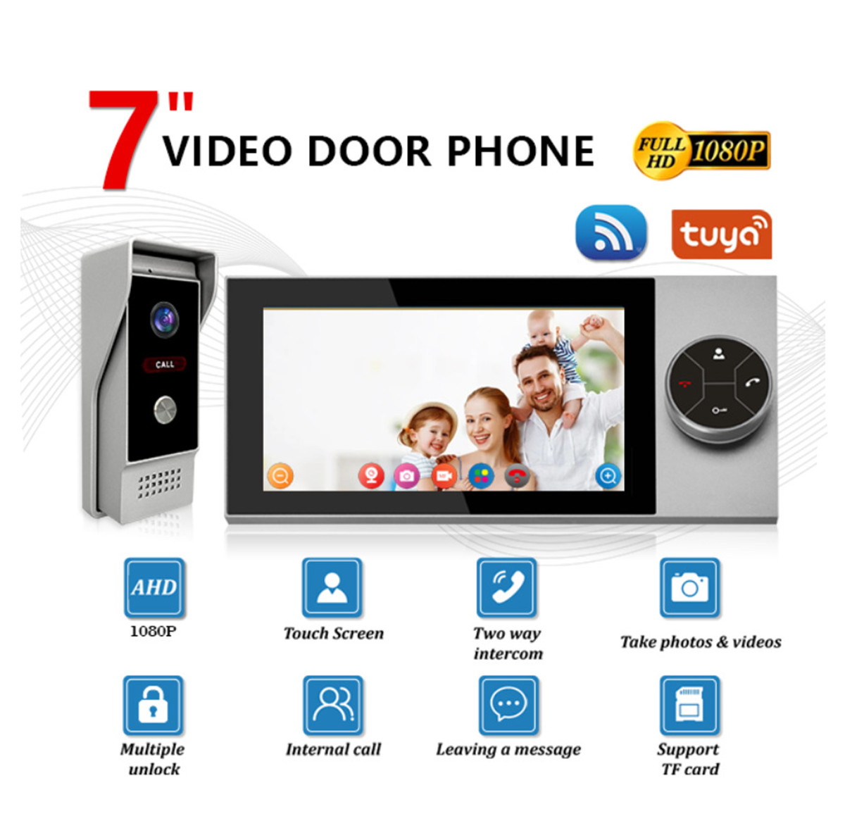 7 Inch IPS Screen 2MP Tuya APP - Wifi Doorbell Camera recension och pris