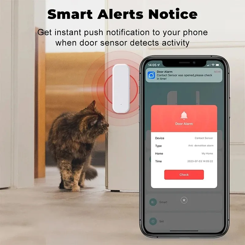 Tuya WiFi Smart Door Window Se - Smart Home Automation System recension och pris