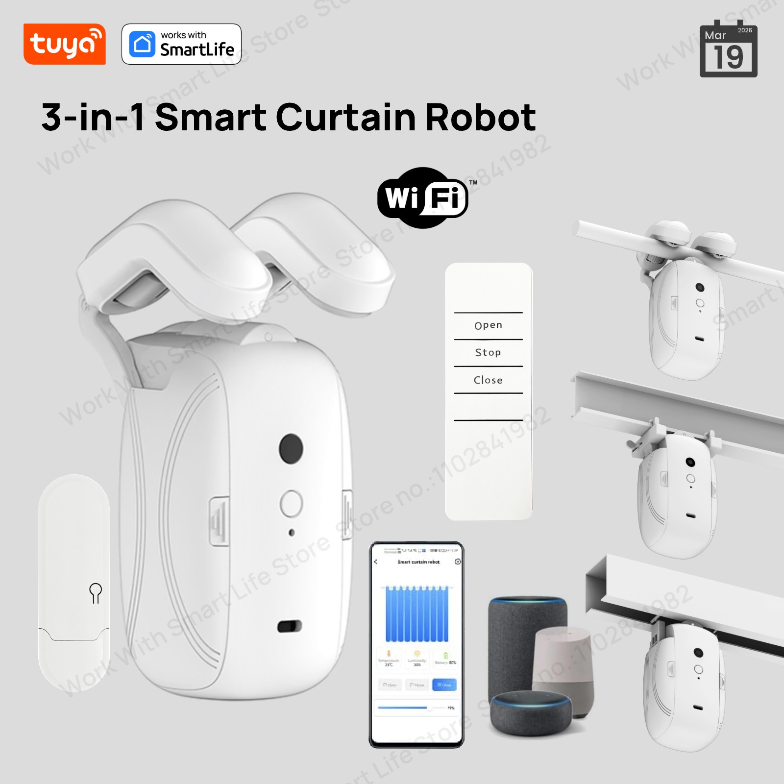 1/2PCS Tuya Smart WiFi Curtain - Smart Home Hub Ikea recension och pris