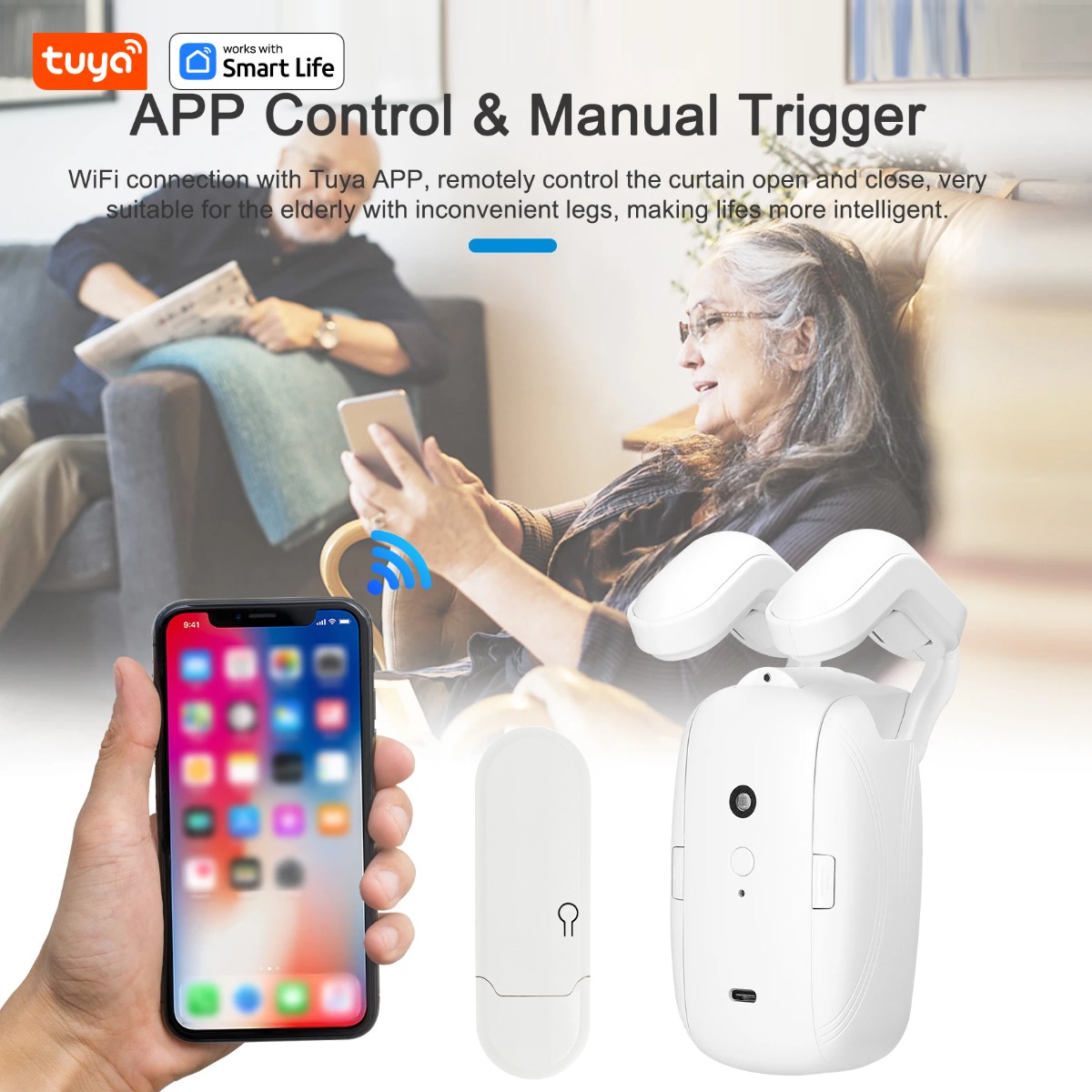 1/2PCS Tuya Smart WiFi Curtain - Smart Home Hub Ikea recension och pris