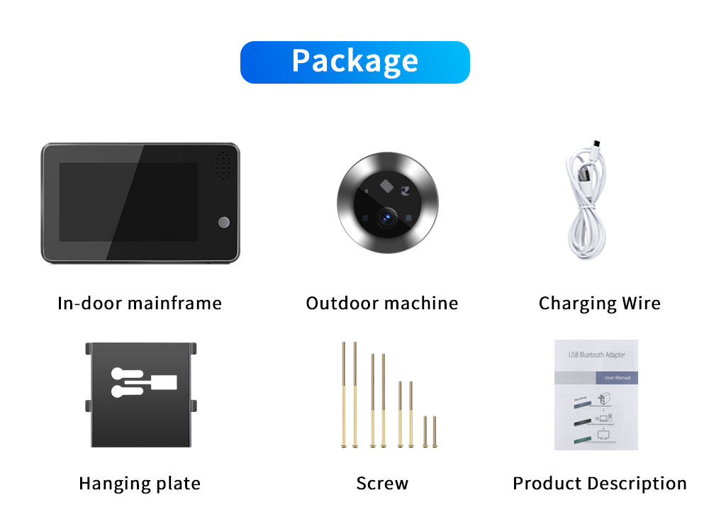 4.3inch Tuya Smartlife WiFi Do - Wifi Doorbell Camera recension och pris
