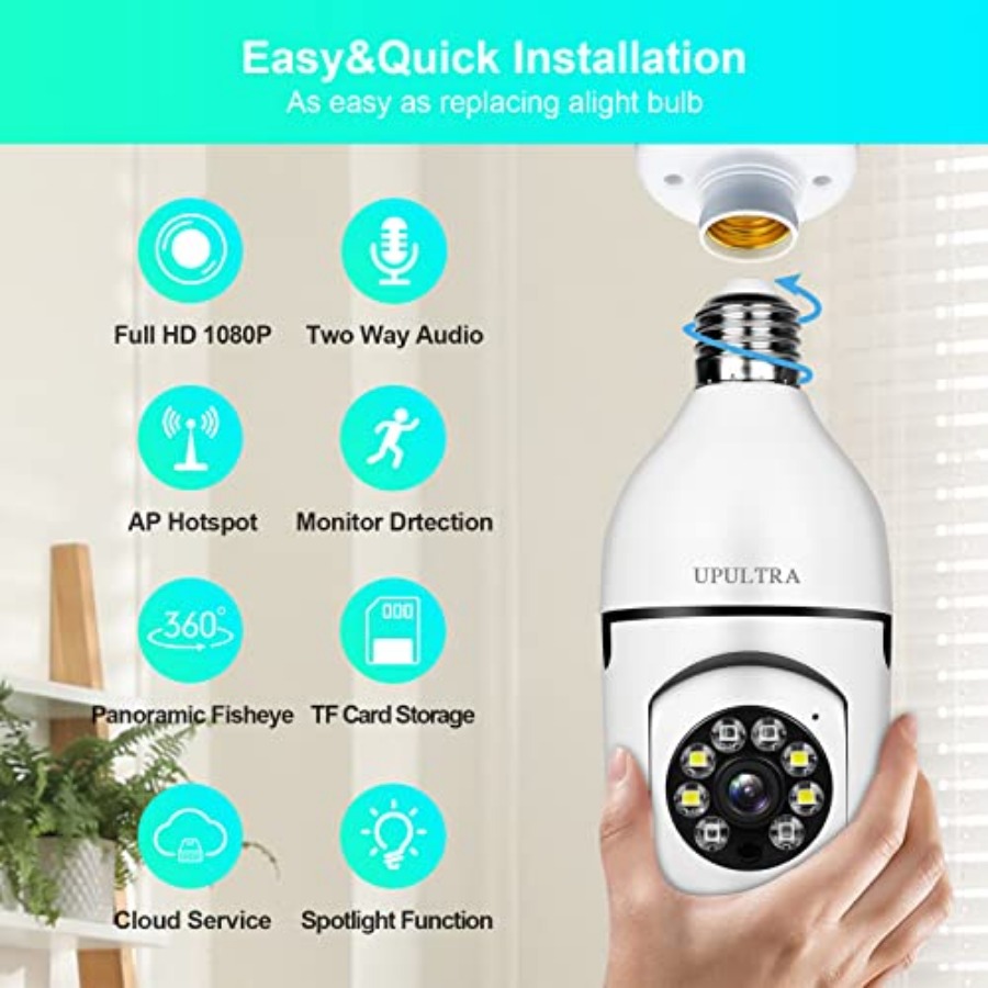 Light Bulb 1080P Security Wire - Smart Home Lighting recension och pris