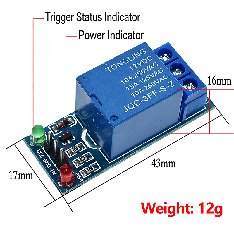 1‑Channel Relay Module 3.3V 5V - Smart Home Arduino Project recension och pris