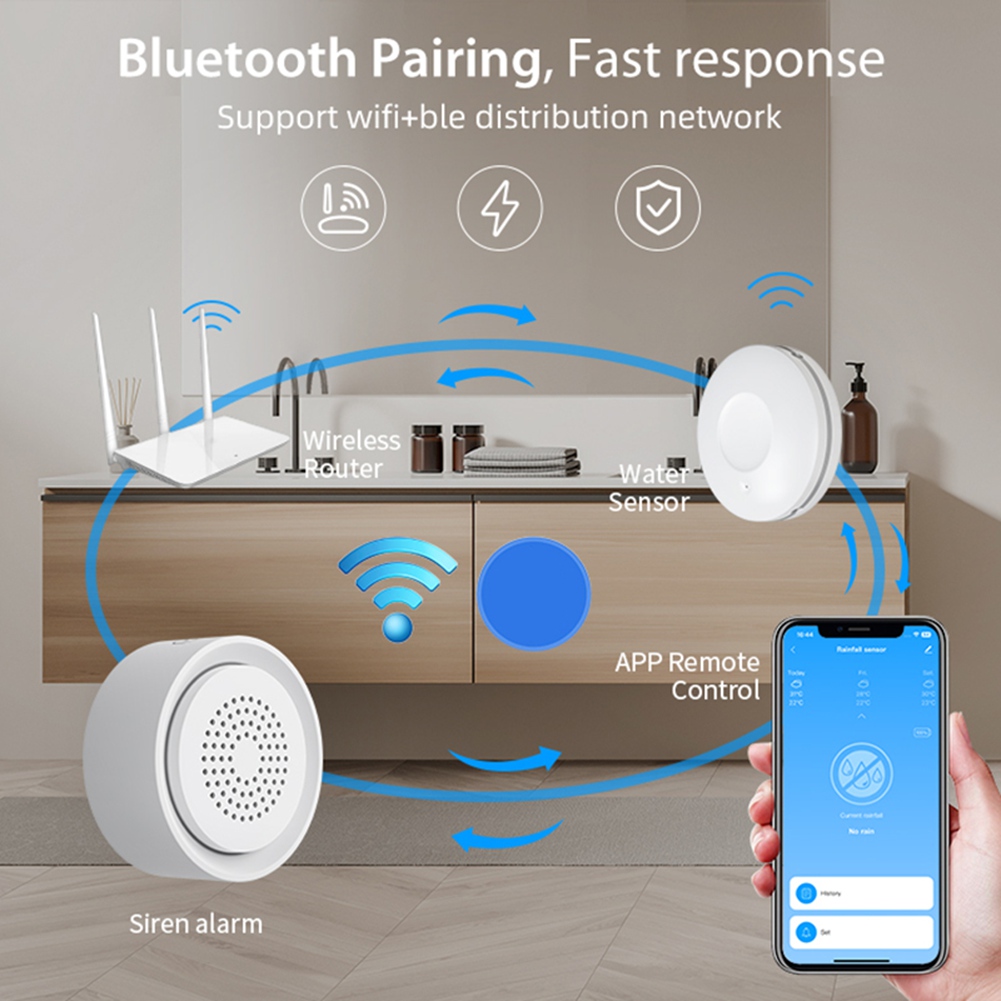 BTLIFE-Flood Detector With Sir - Smart Home Automation System recension och pris