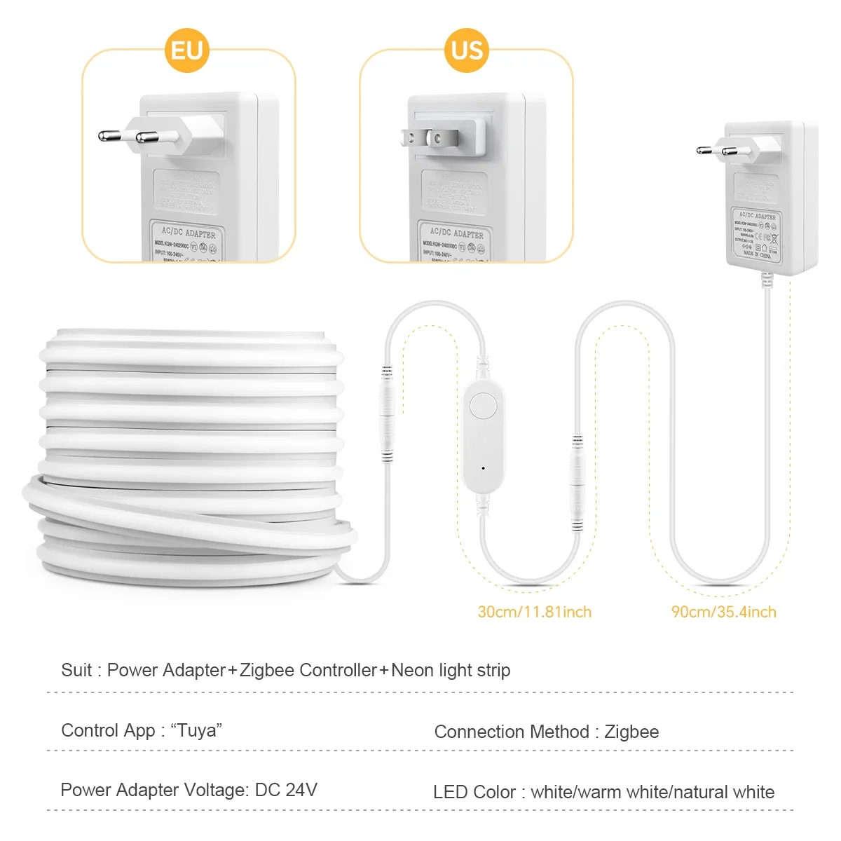 Zigbee 3.0 24V Neon LED Strip  - Smart Home Kitchen recension och pris