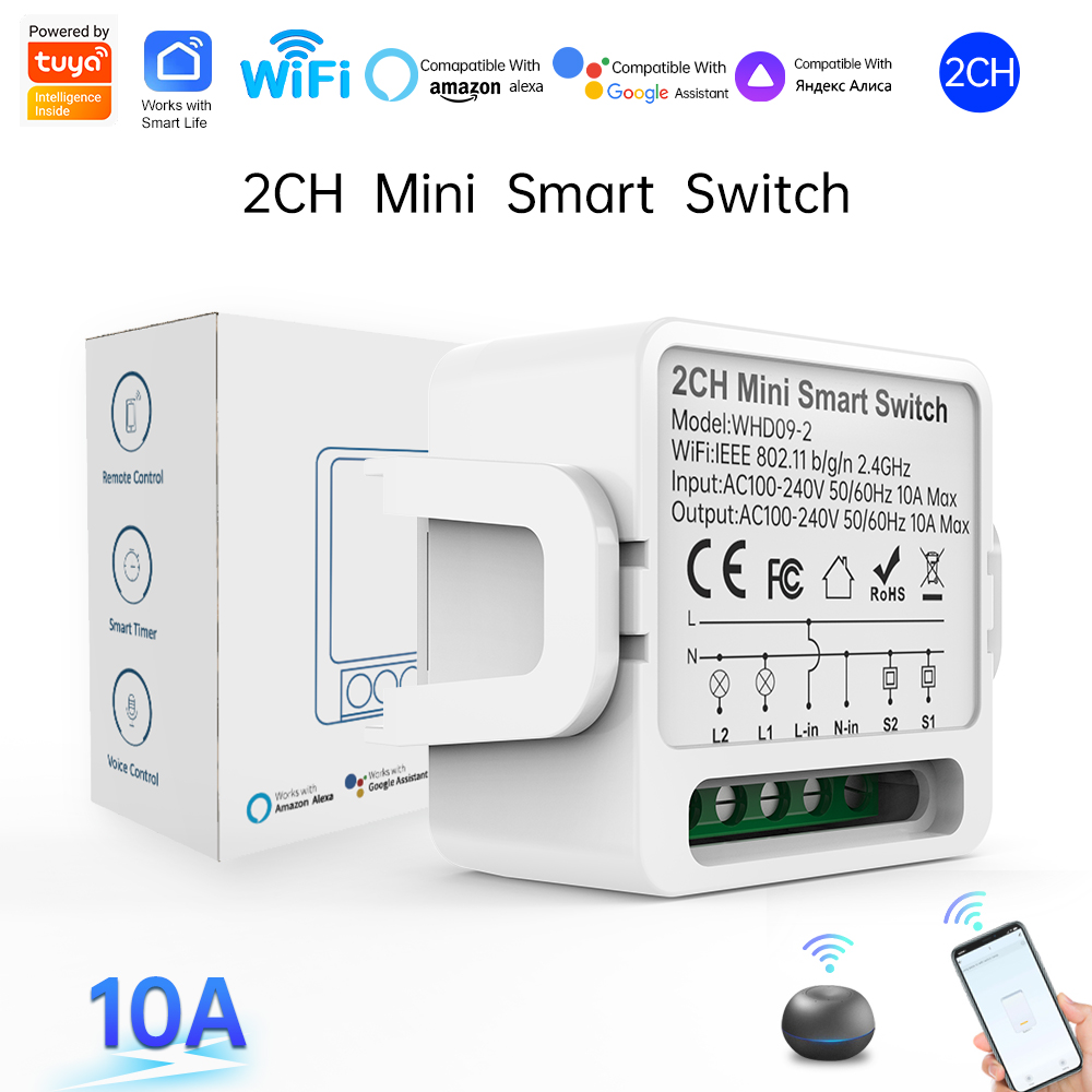 2 Way Tuya Smart Switch 2Gang  - Smart Home Lighting Control recension och pris
