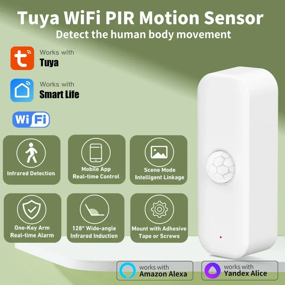 Tuya WiFI Motion Sensor PIR Sm - Smart Home Wiz recension och pris