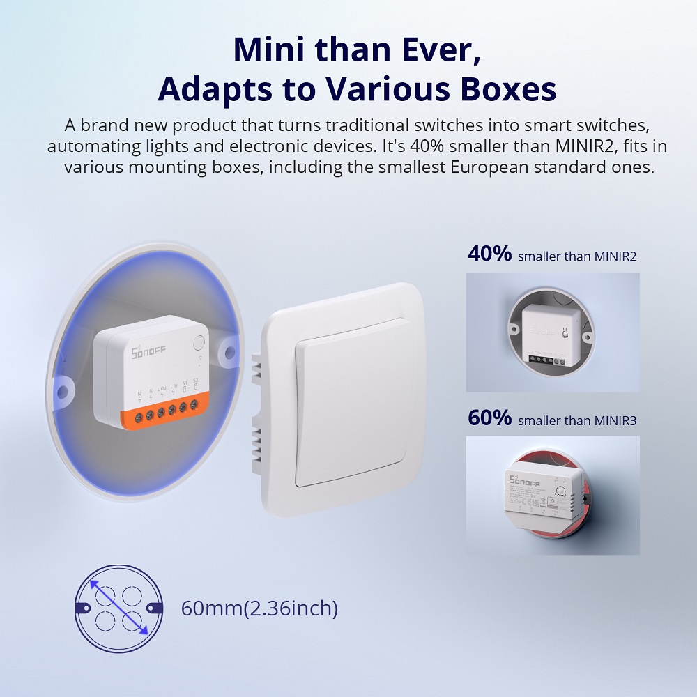 Sonoff Mini R4 Extreme Wifi Sm - Smart Home Wiz recension och pris